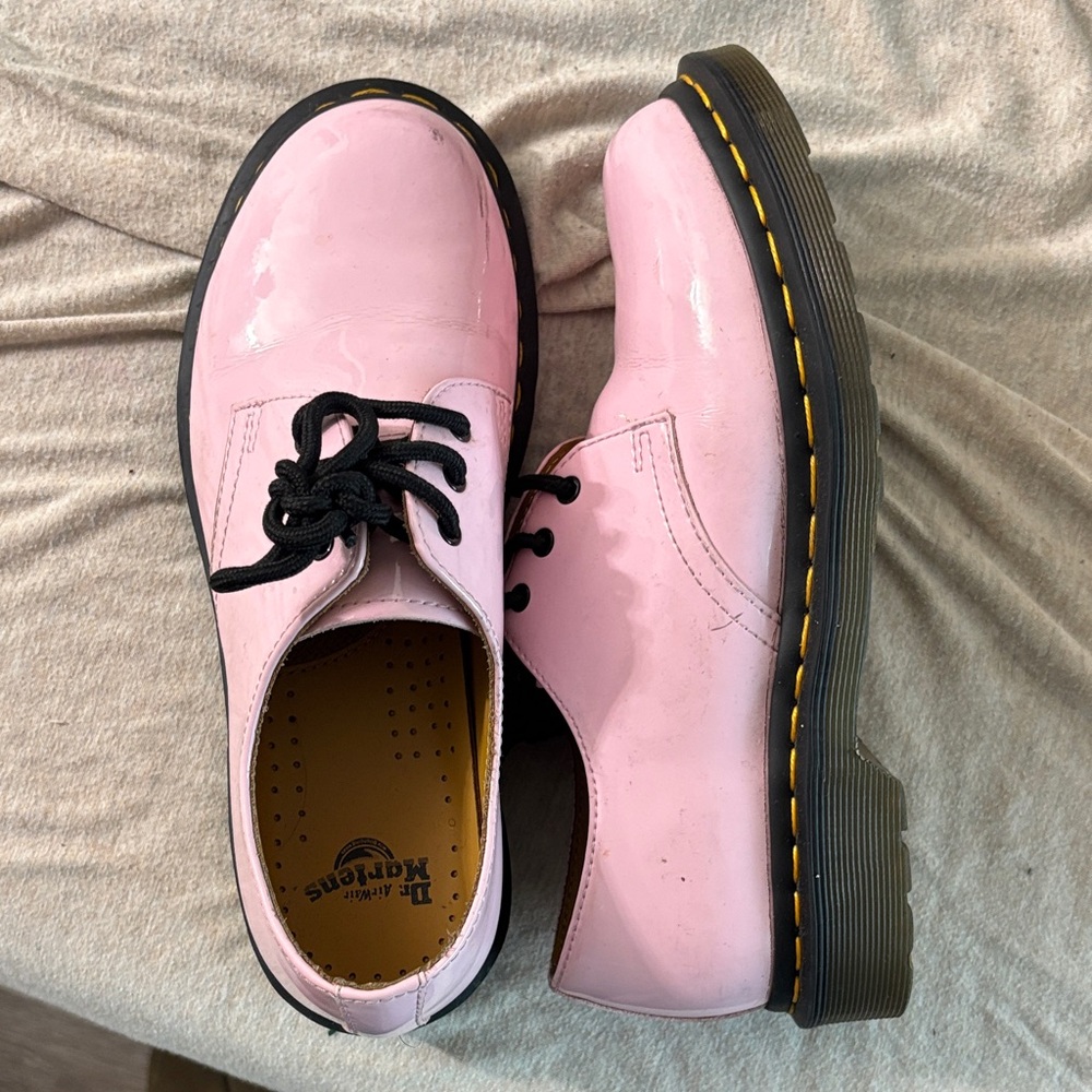 Dr. Martens Light Pink Patent Leather Oxfords - Picture 3 of 3